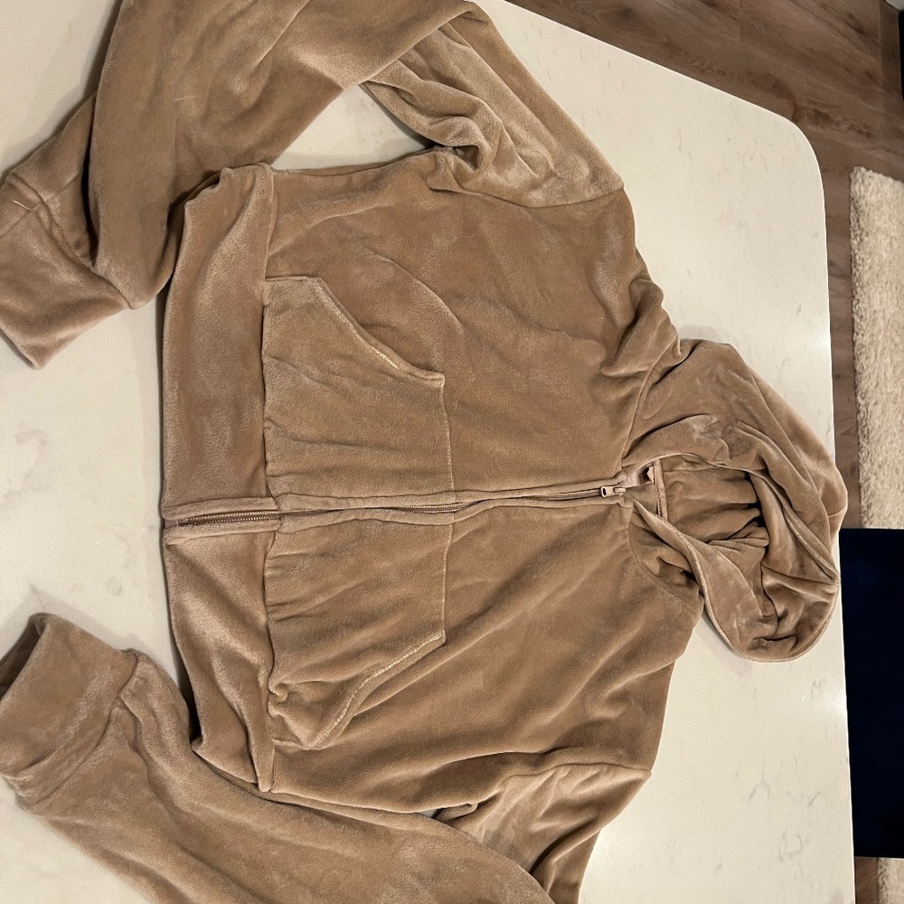 skims velour track jacket size small, washed but NEVER WORN